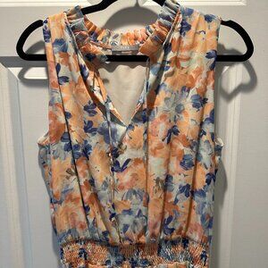 Blue/Orange Long Dress